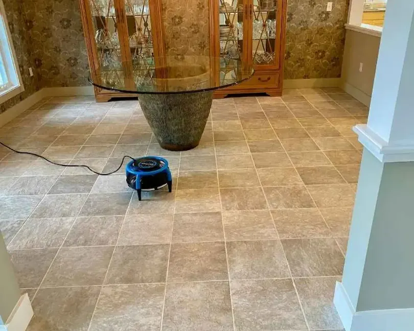 Tile and grout cleaning in a Monmouth County, NJ dining room