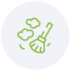 Removes Dust and Dirt from Area Rugs Icon