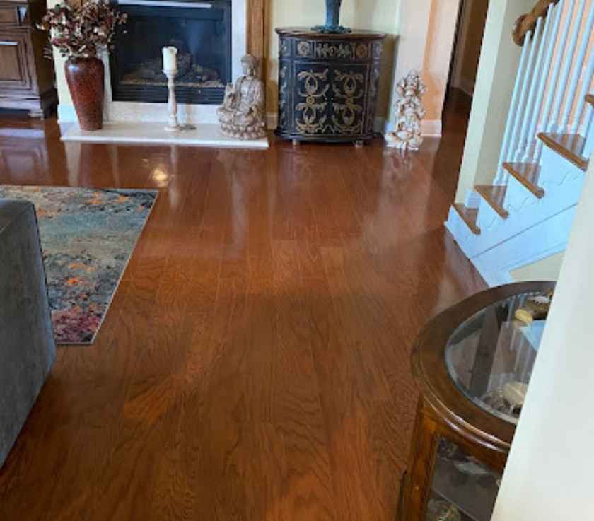 Hardwood Floor Cleaned and Buffed by Pure Surface Care