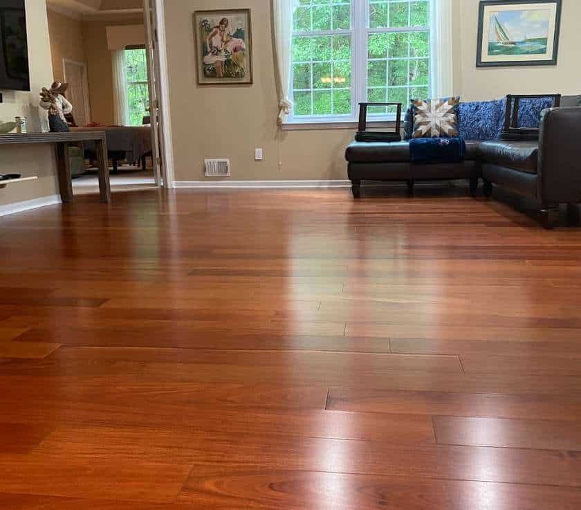 Professional hardwood floor cleaning by Pure Surface Care